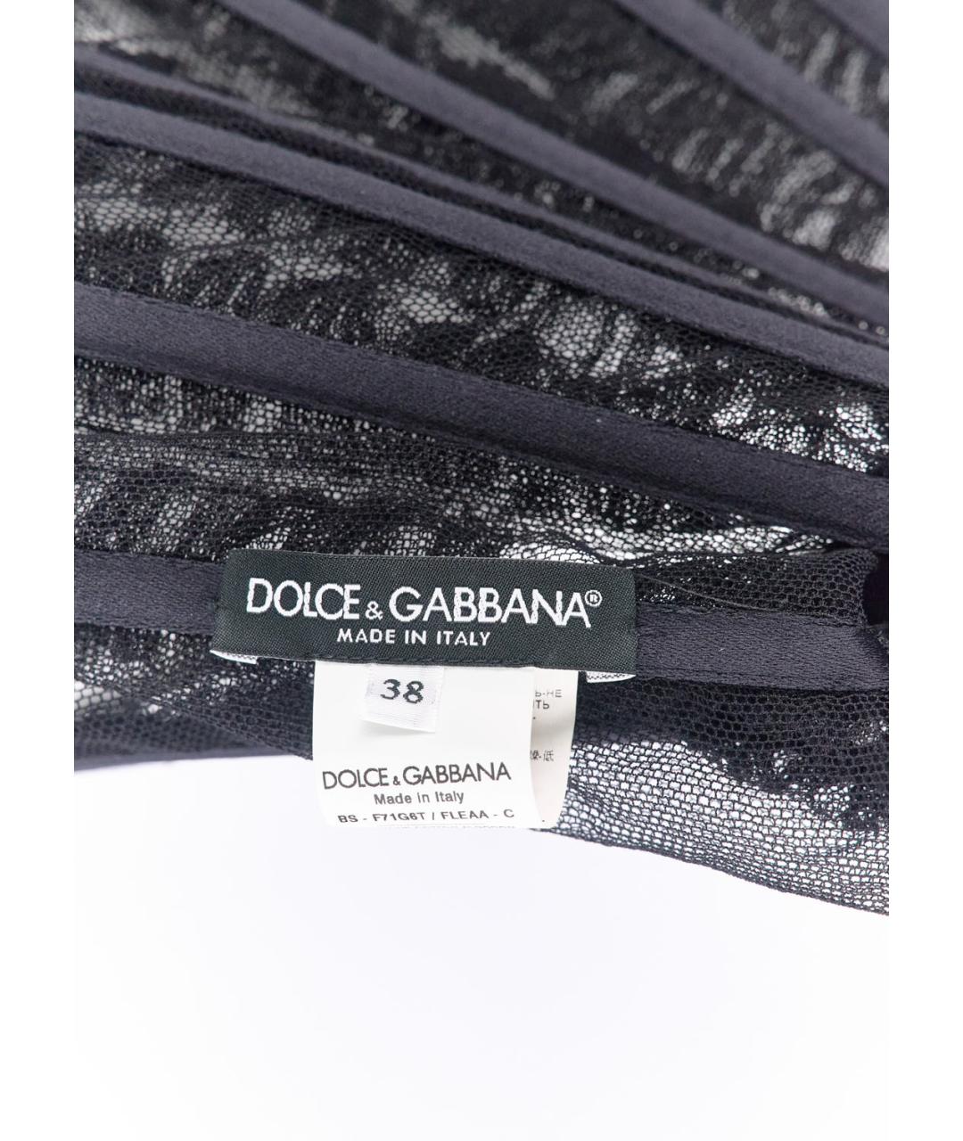 DOLCE&GABBANA Черная хлопковая майка, фото 5