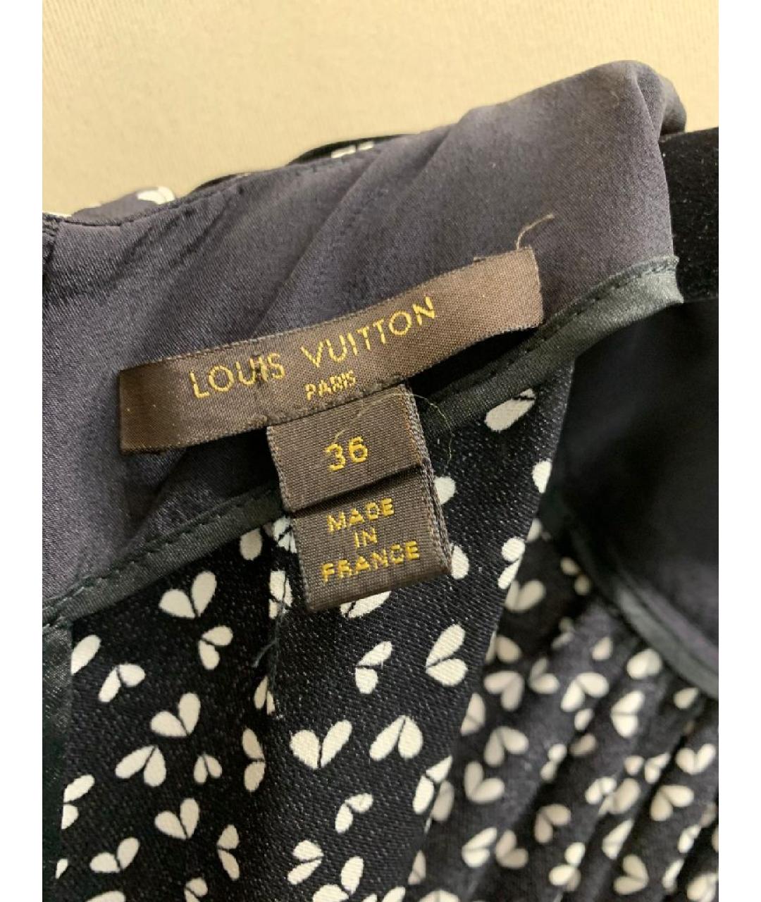 LOUIS VUITTON Черное шелковое повседневное платье, фото 7