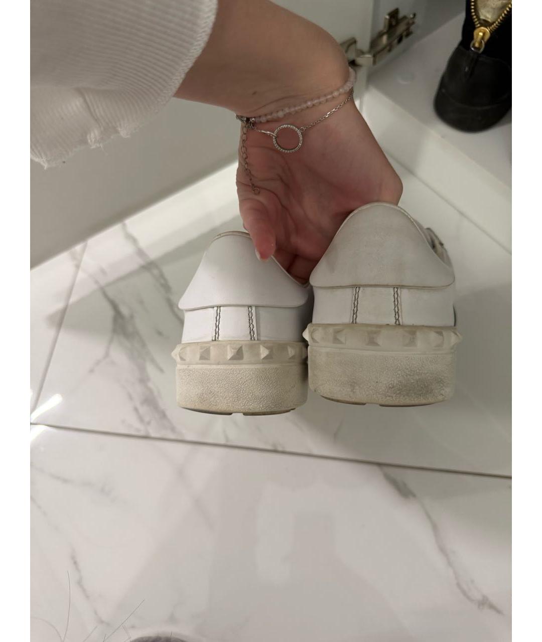 VALENTINO Белые кеды из искусственной кожи, фото 5