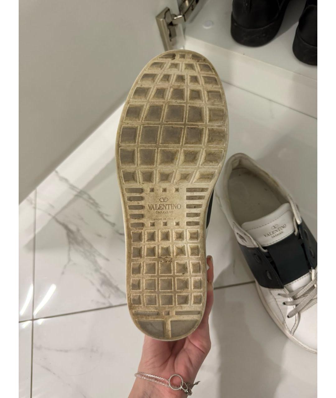 VALENTINO Белые кеды из искусственной кожи, фото 3