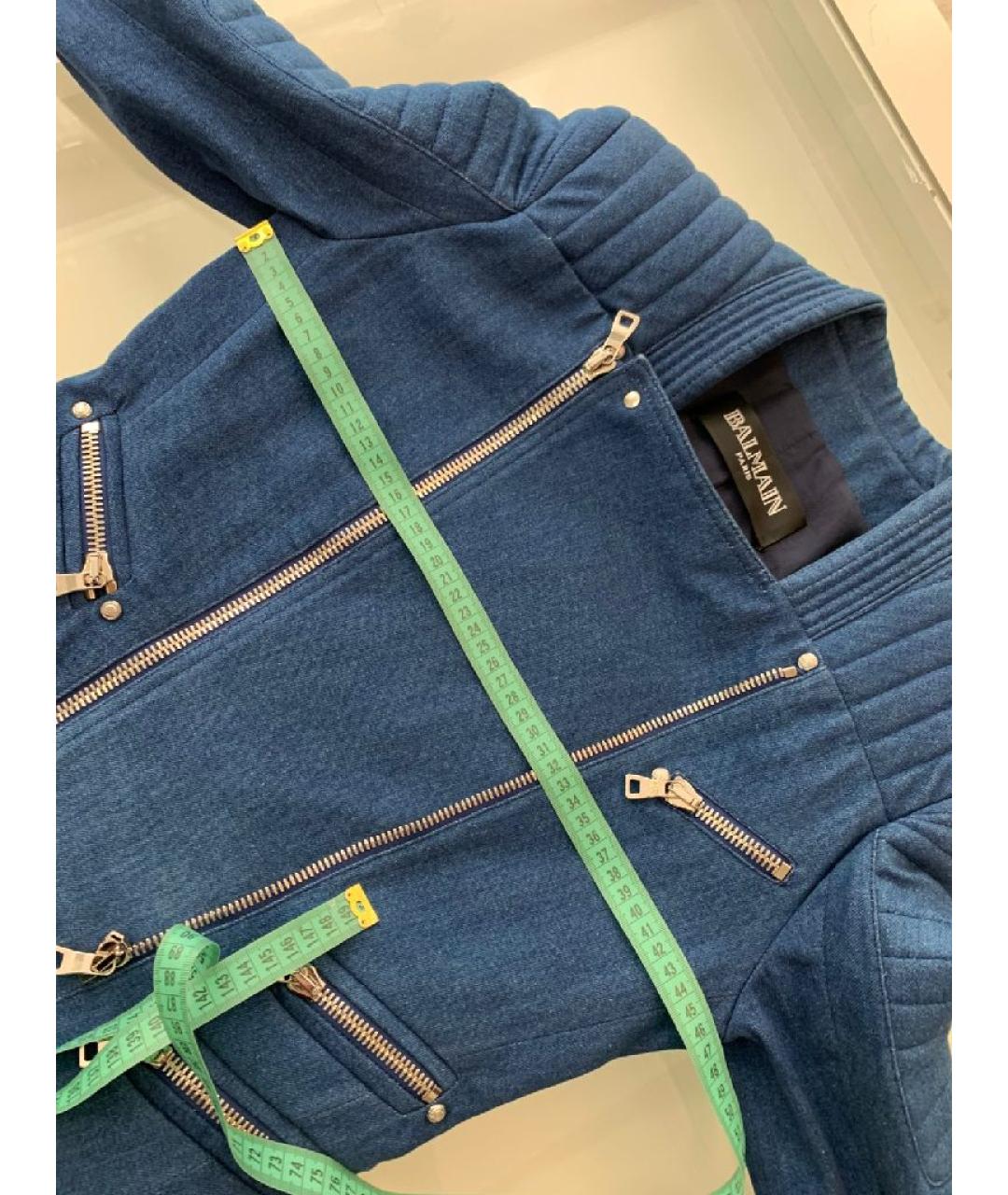 BALMAIN Синяя деним куртка, фото 6