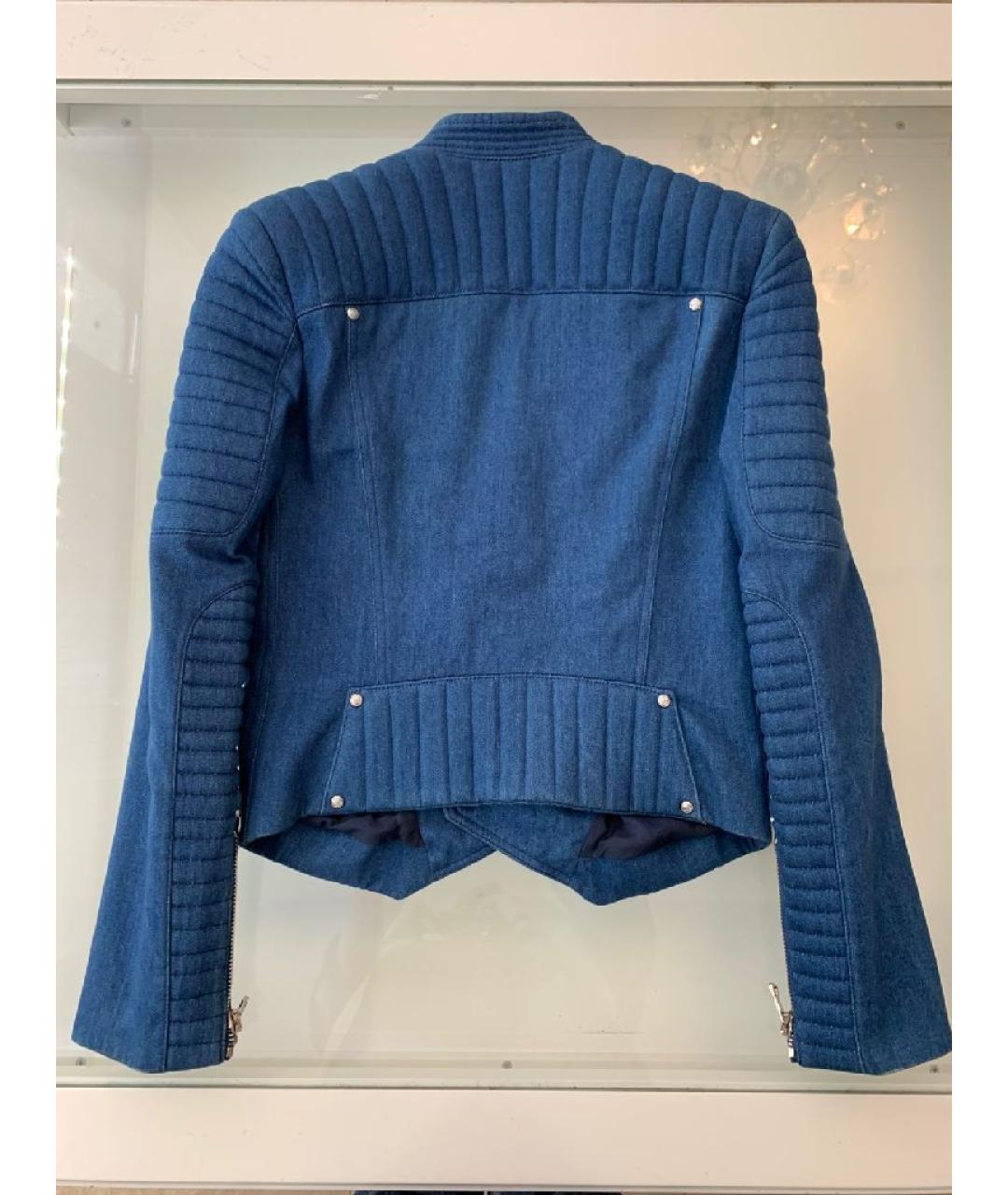 BALMAIN Синяя деним куртка, фото 2