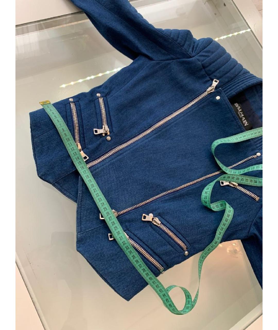 BALMAIN Синяя деним куртка, фото 8