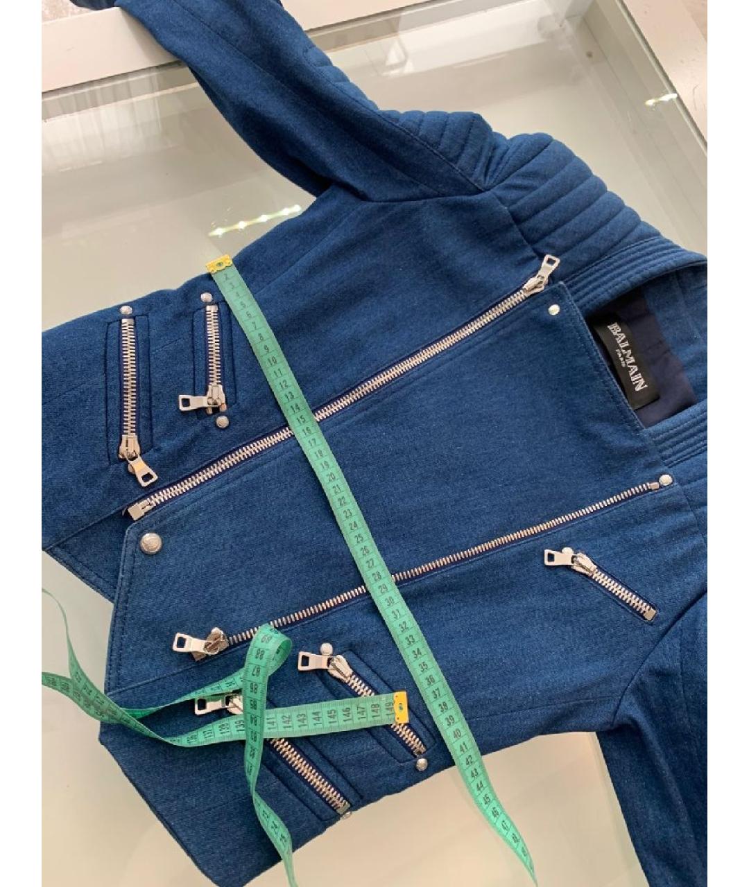 BALMAIN Синяя деним куртка, фото 7