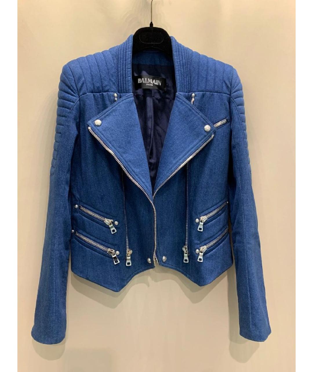 BALMAIN Синяя деним куртка, фото 10