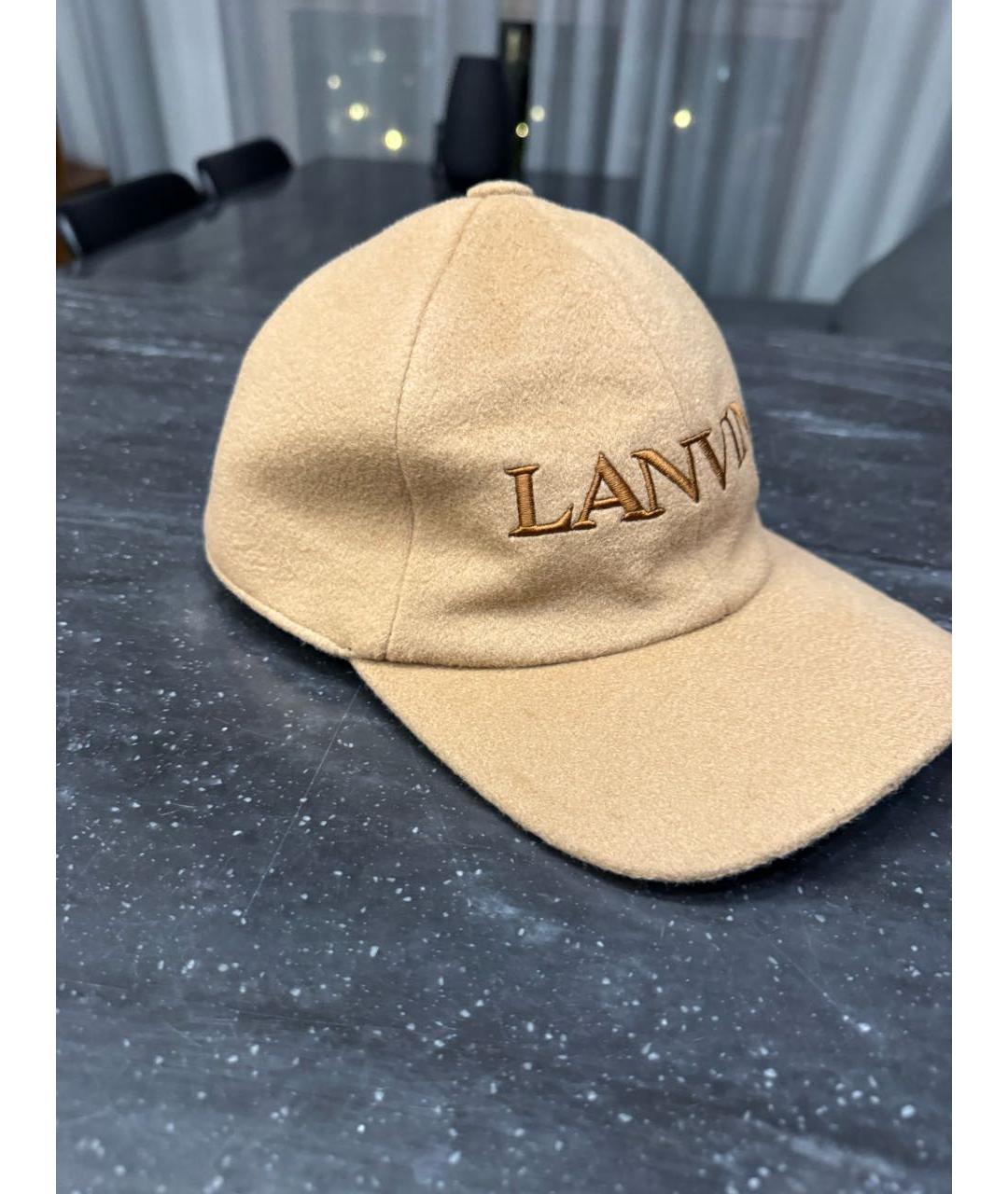 LANVIN Коричневая шерстяная кепка, фото 2