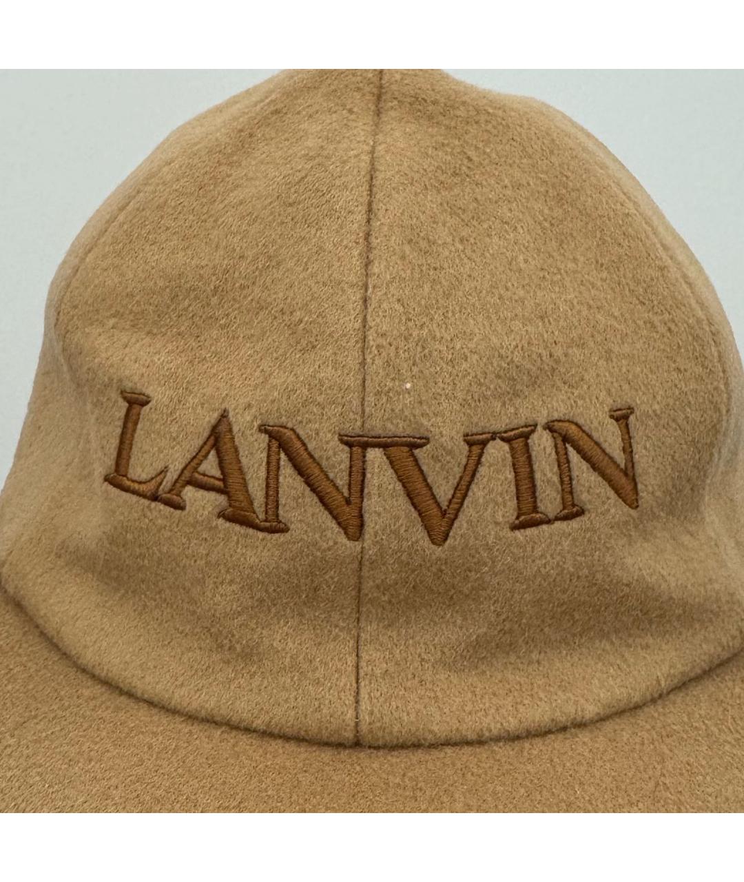 LANVIN Коричневая шерстяная кепка, фото 3