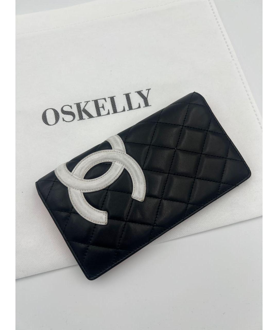 CHANEL Черный кожаный кошелек, фото 2