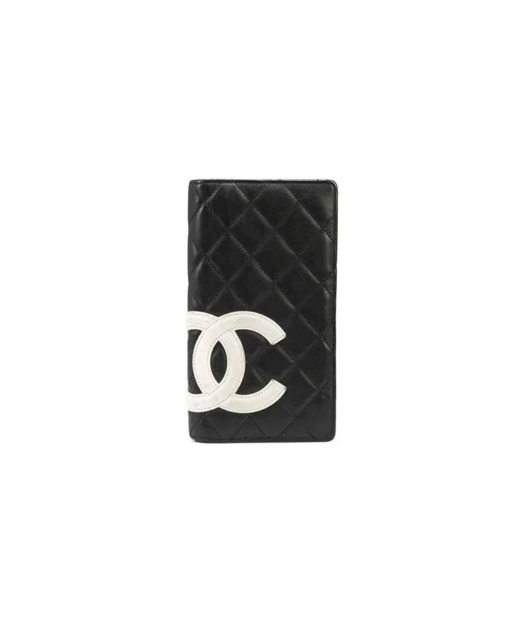 CHANEL Черный кожаный кошелек, фото 9