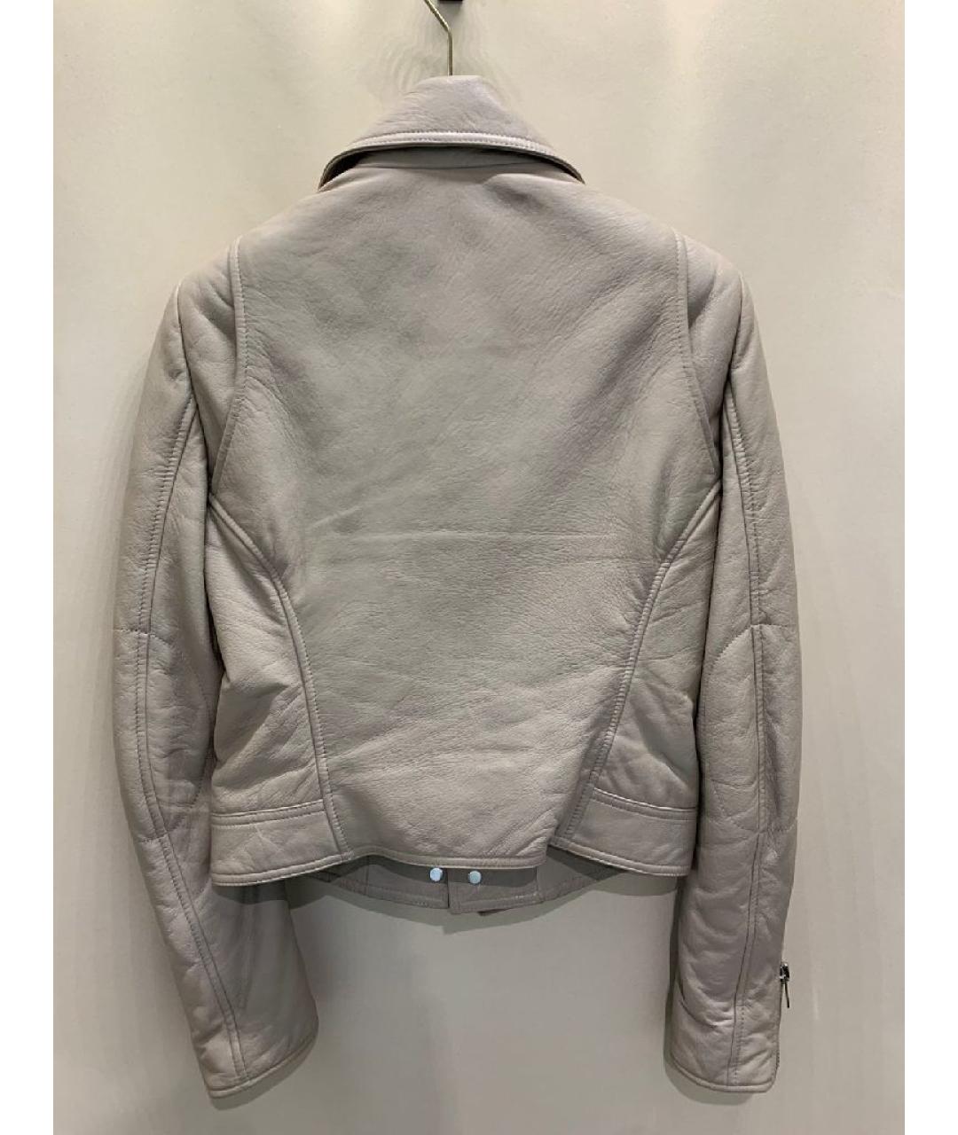 BALENCIAGA Бежевая кожаная куртка, фото 3