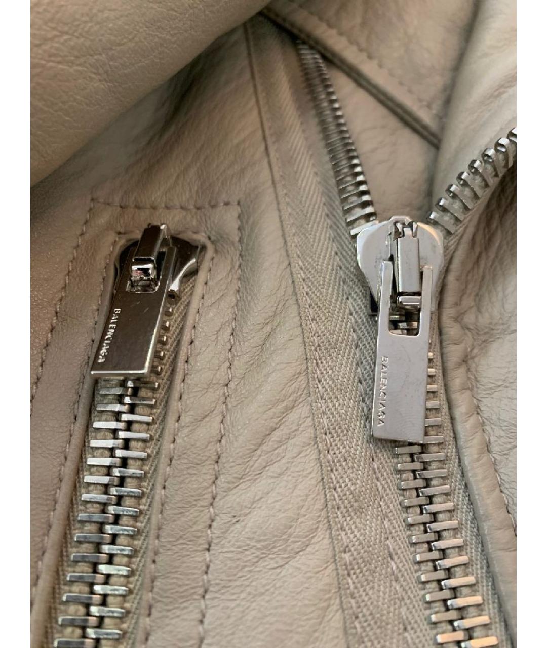 BALENCIAGA Бежевая кожаная куртка, фото 8
