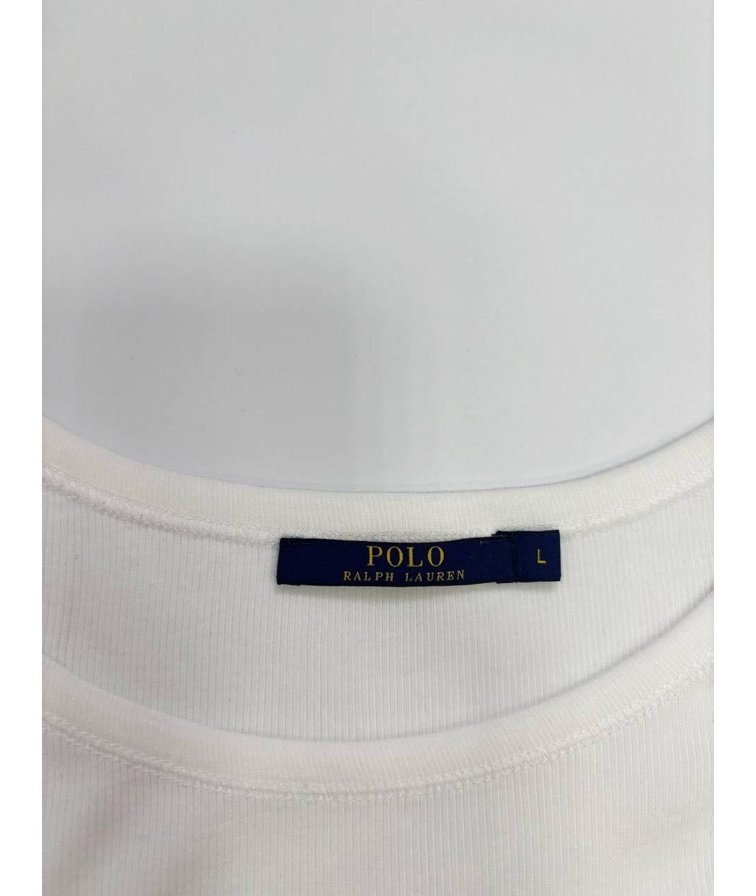 POLO RALPH LAUREN Белая хлопковая майка, фото 4