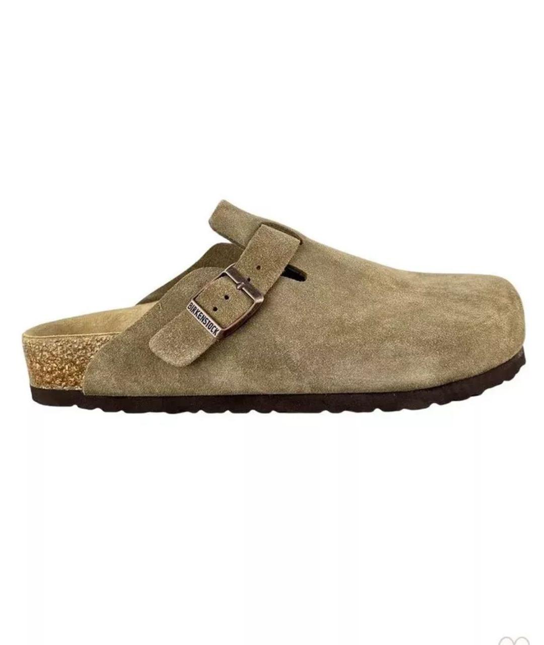 BIRKENSTOCK Бежевые сабо из искусственной кожи, фото 5