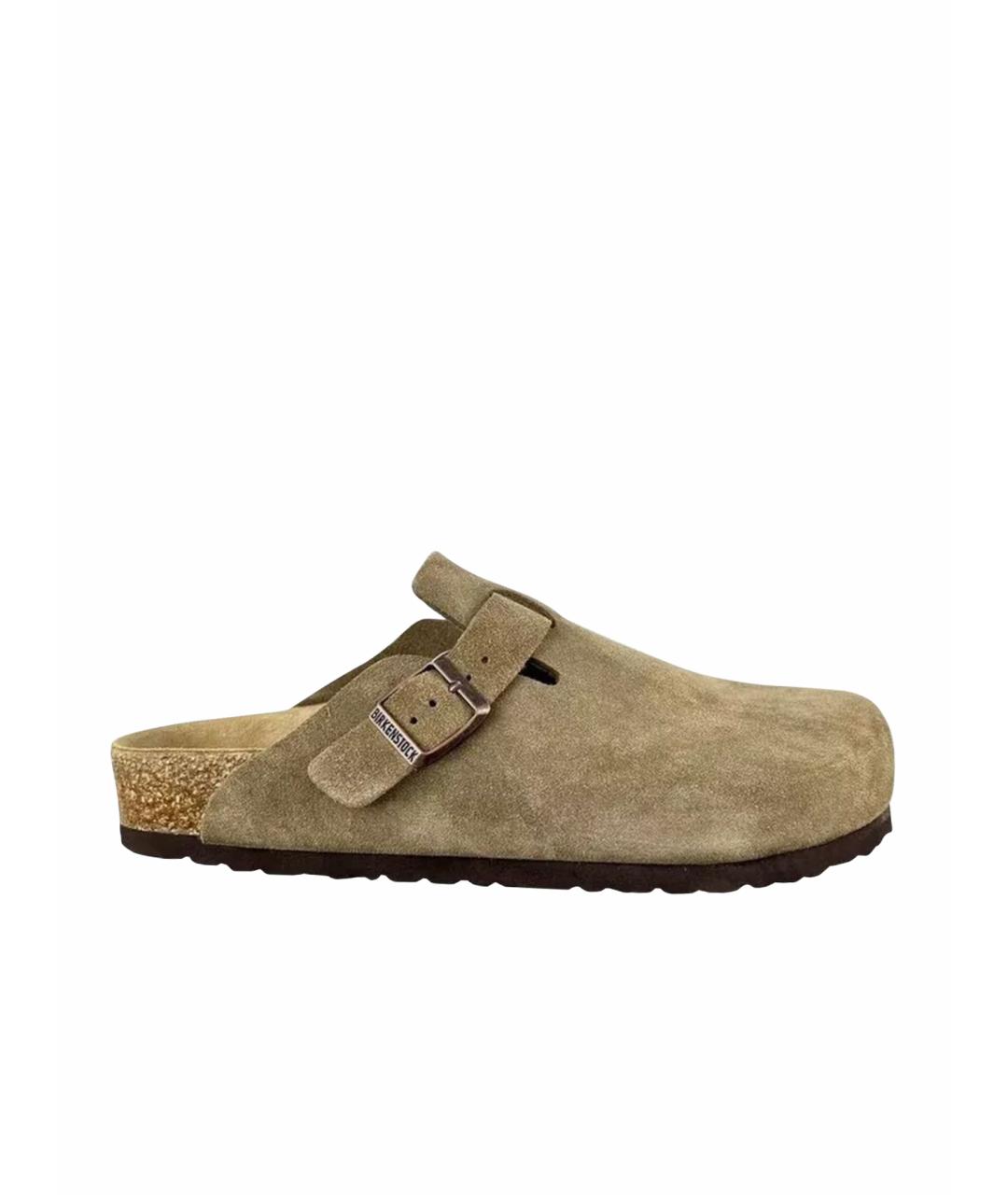 BIRKENSTOCK Бежевые сабо из искусственной кожи, фото 1