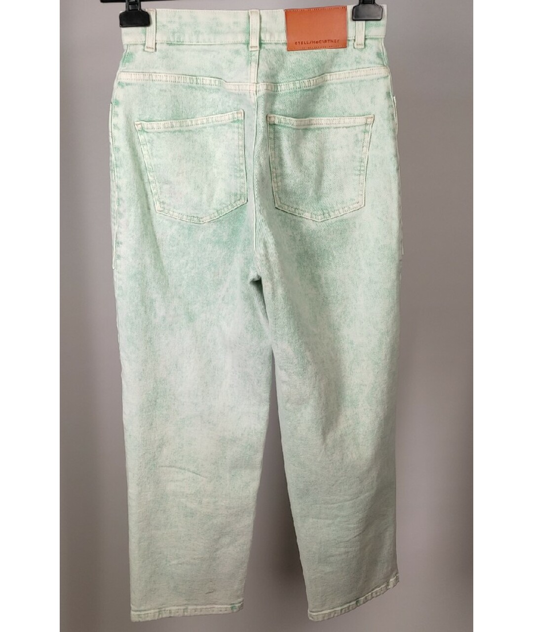 STELLA MCCARTNEY Салатовые хлопковые прямые джинсы, фото 2
