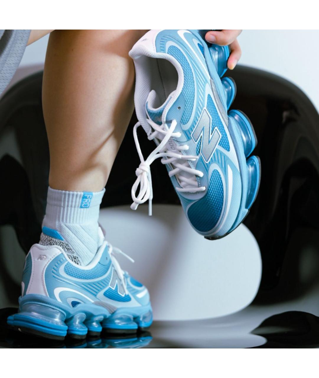 NEW BALANCE Голубые низкие кроссовки / кеды, фото 4