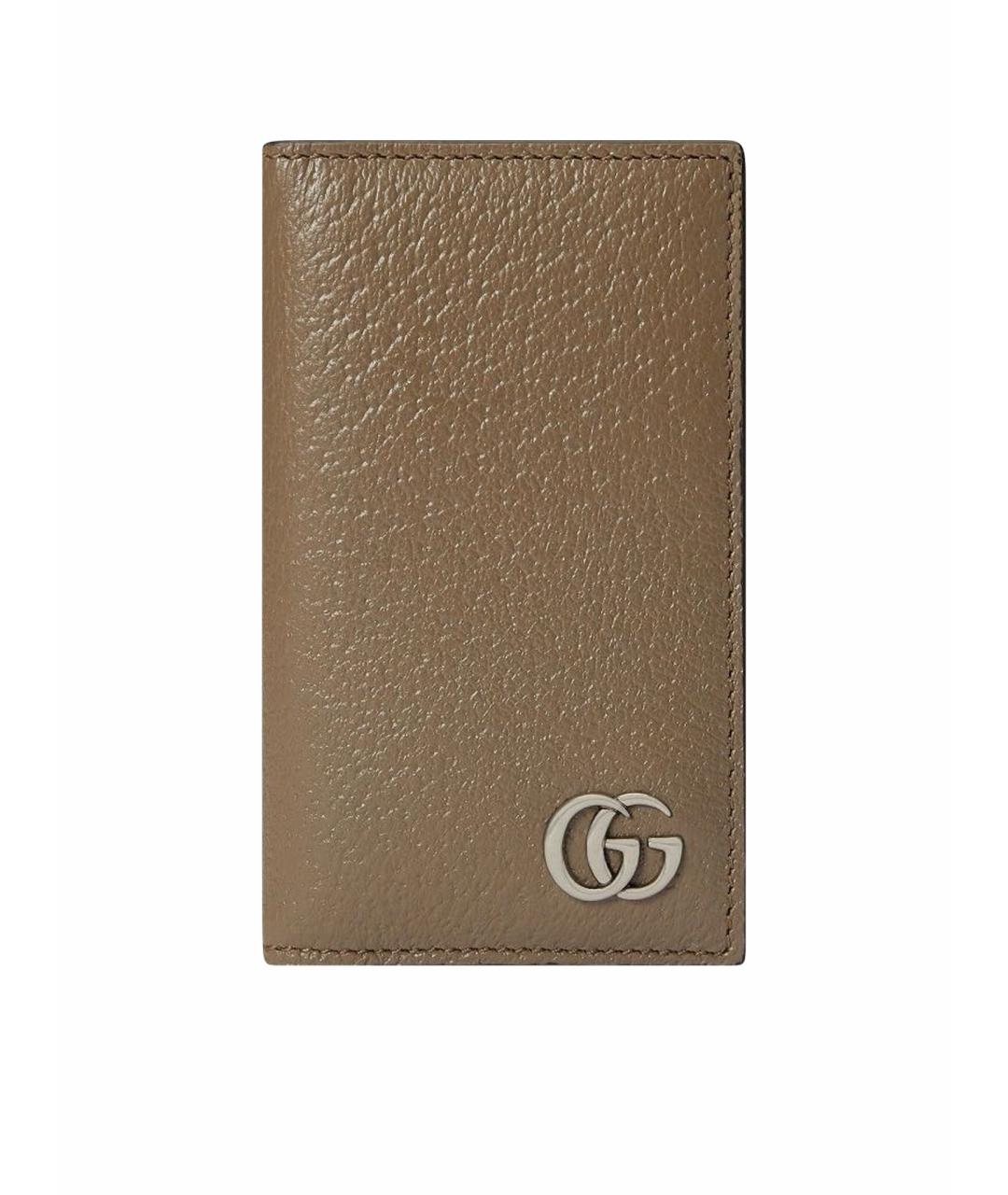 GUCCI Бежевый кожаный кошелек, фото 1