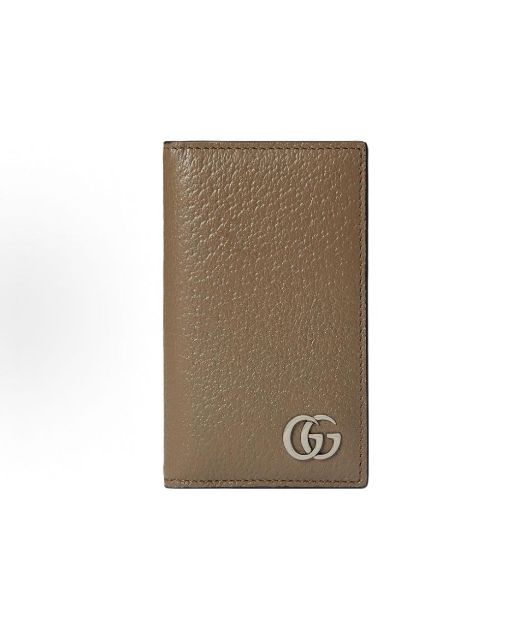 GUCCI Бежевый кожаный кошелек, фото 6