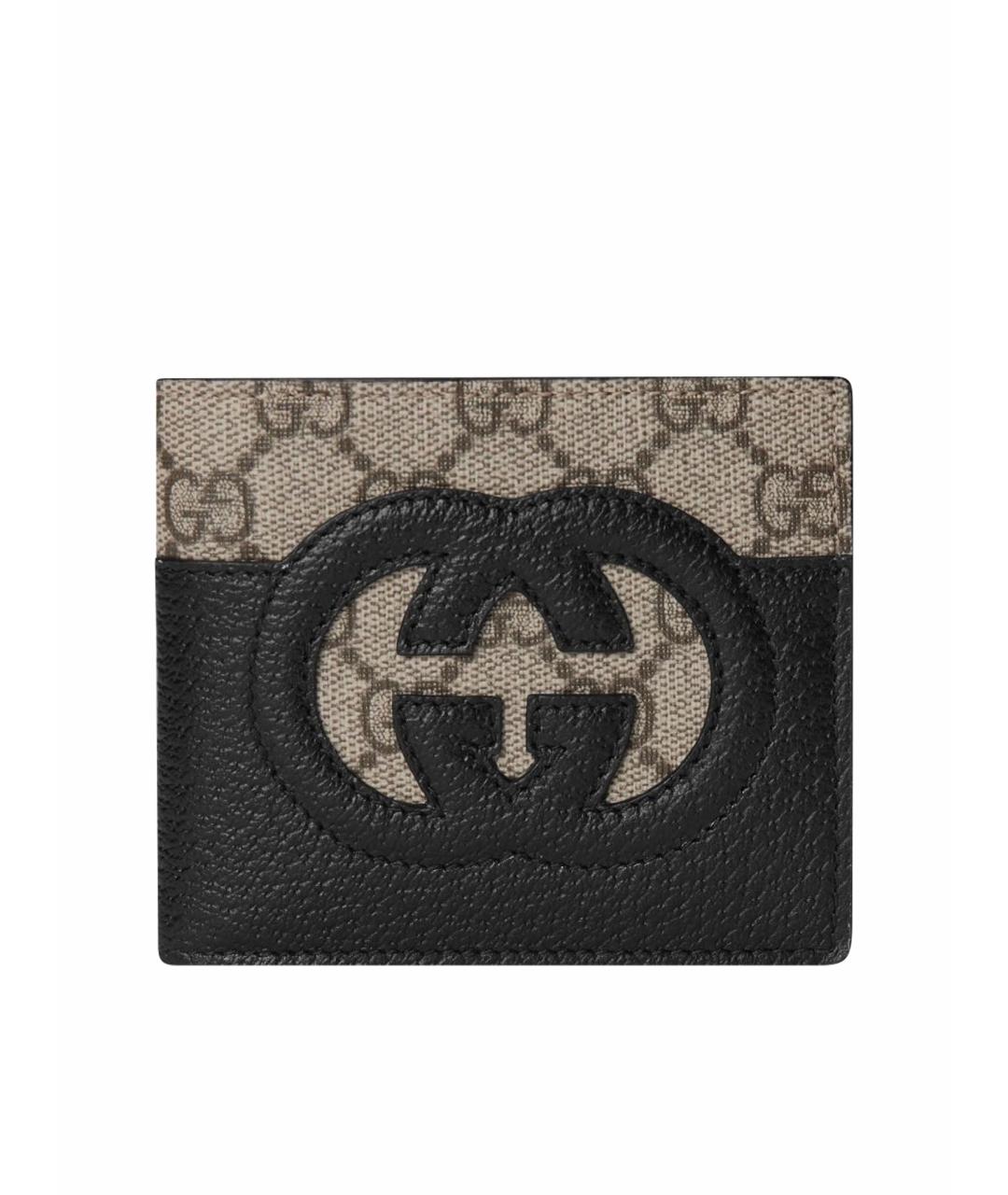 GUCCI Черный кожаный кошелек, фото 1