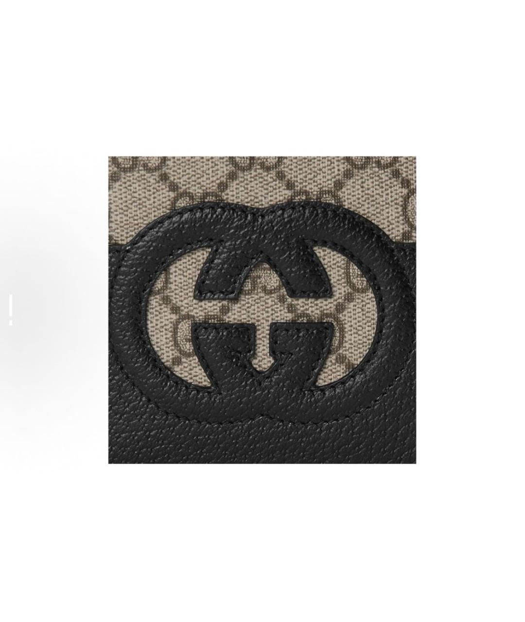 GUCCI Черный кожаный кошелек, фото 6