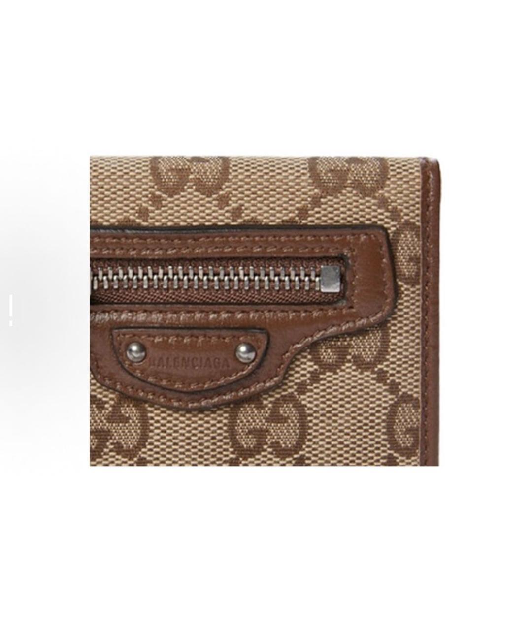 GUCCI Коричневый кожаный кошелек, фото 6