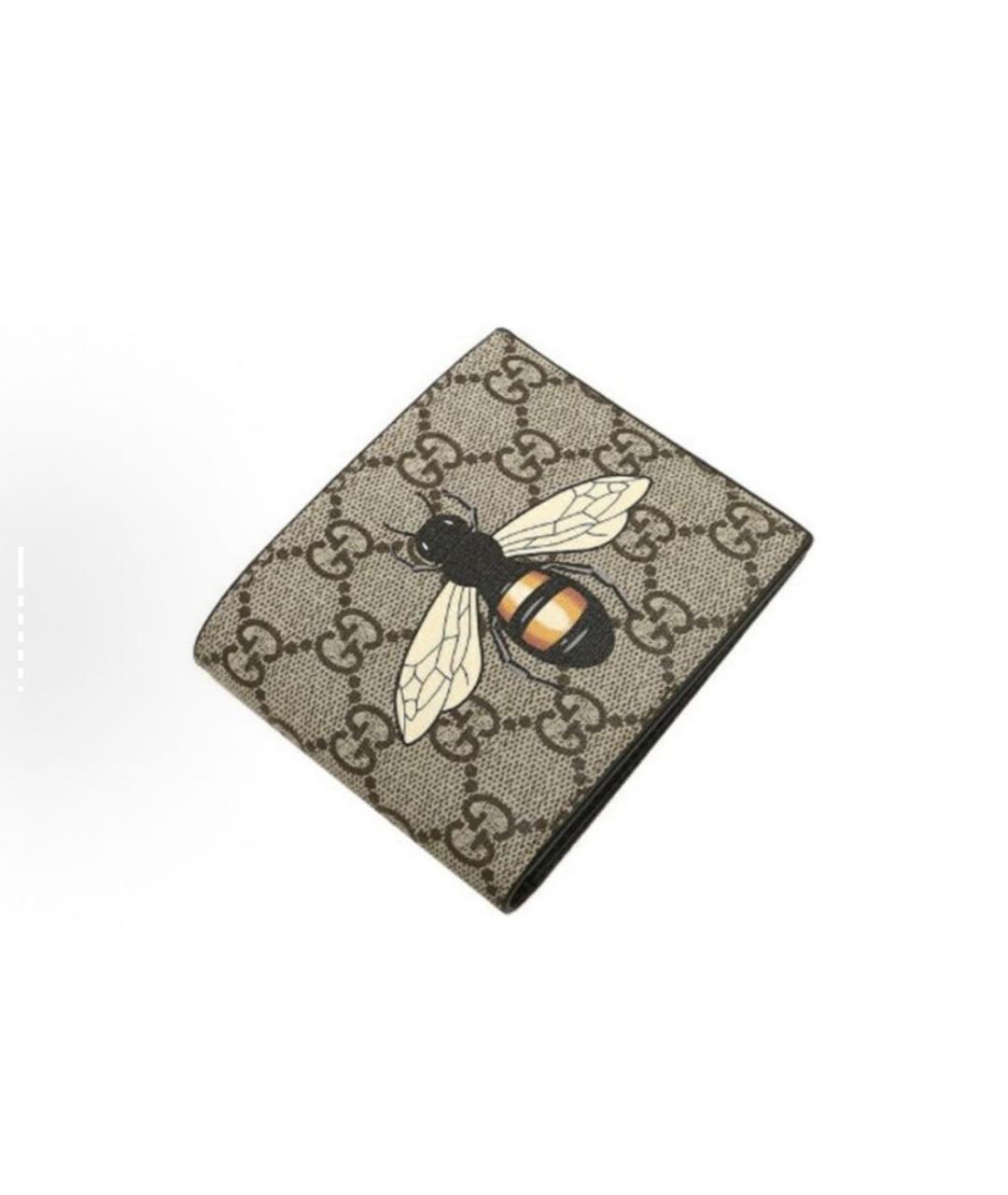 GUCCI Бежевый кожаный кошелек, фото 3