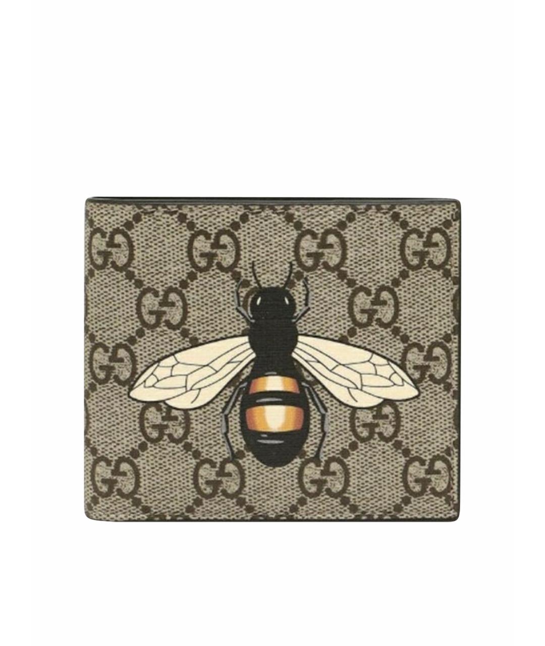 GUCCI Бежевый кожаный кошелек, фото 1