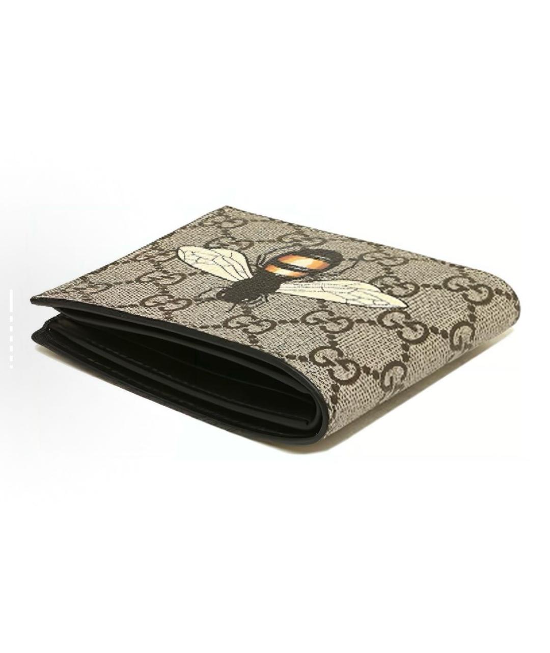 GUCCI Бежевый кожаный кошелек, фото 4