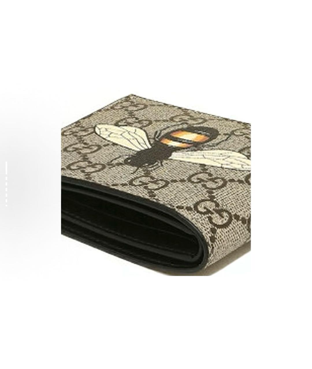 GUCCI Бежевый кожаный кошелек, фото 6