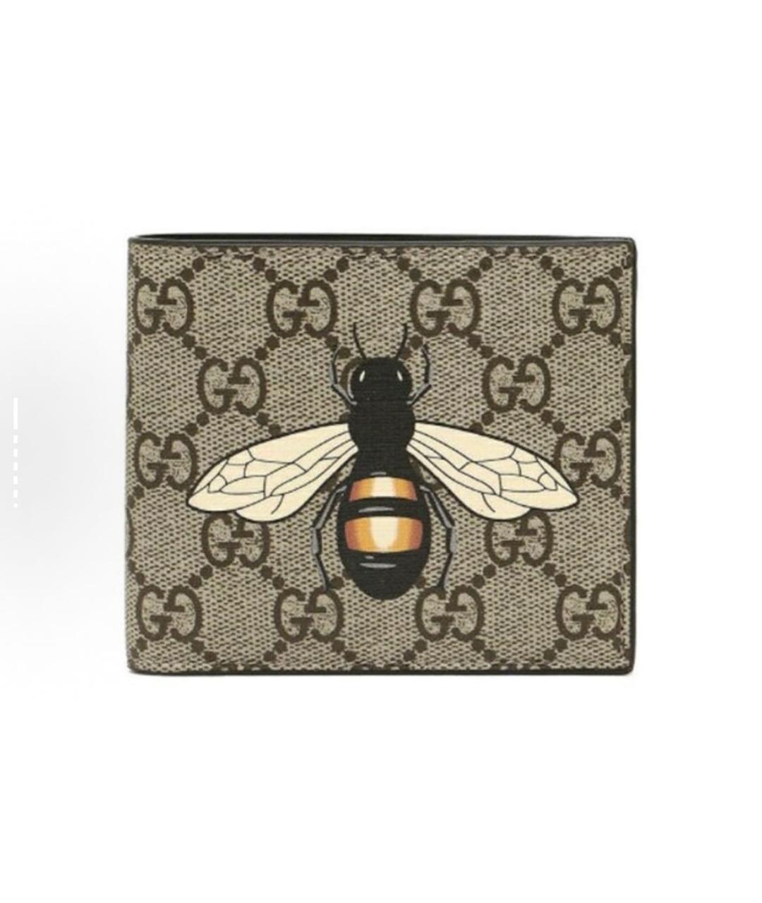 GUCCI Бежевый кожаный кошелек, фото 7