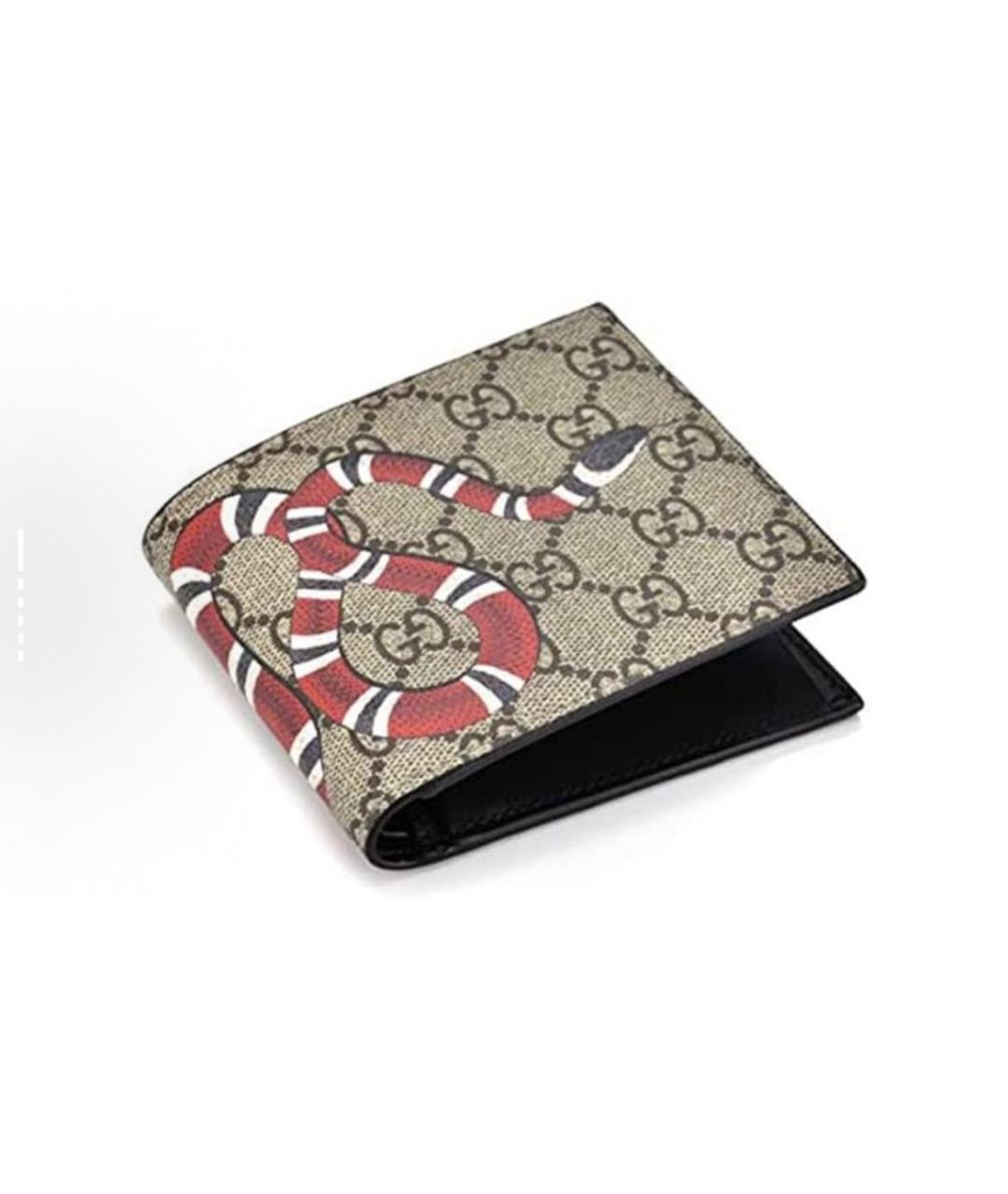 GUCCI Бежевый кожаный кошелек, фото 3