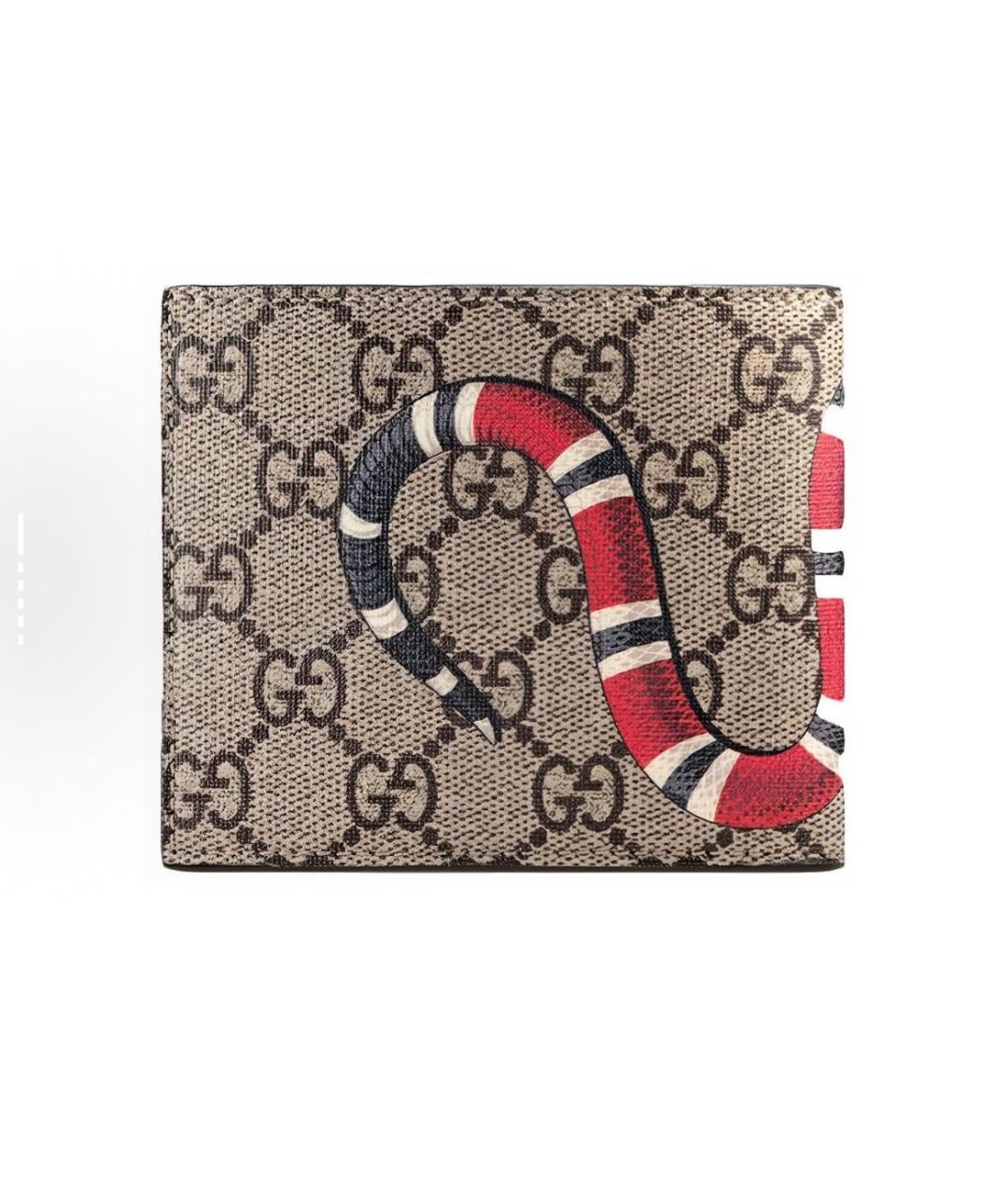 GUCCI Бежевый кожаный кошелек, фото 2
