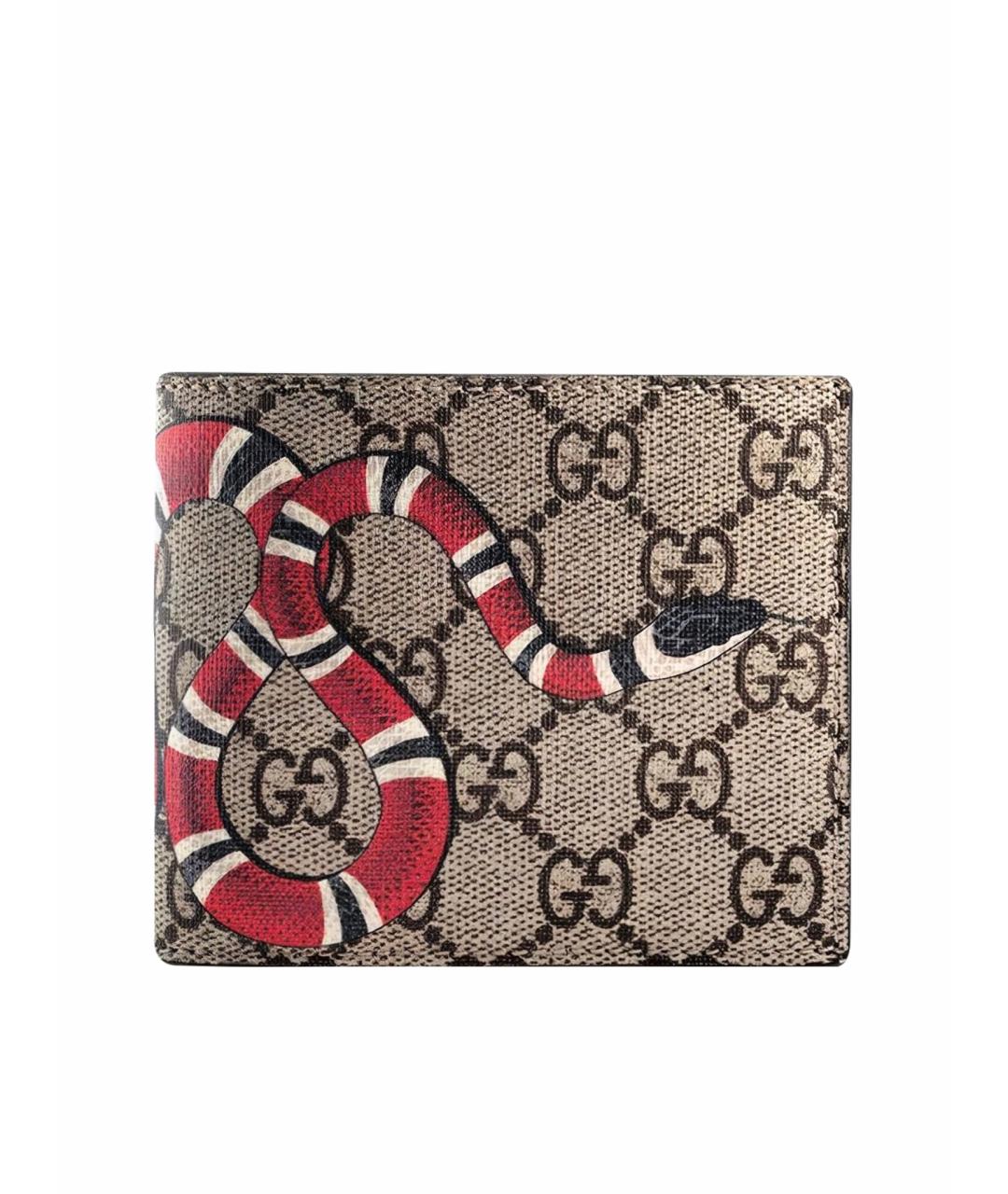 GUCCI Бежевый кожаный кошелек, фото 1