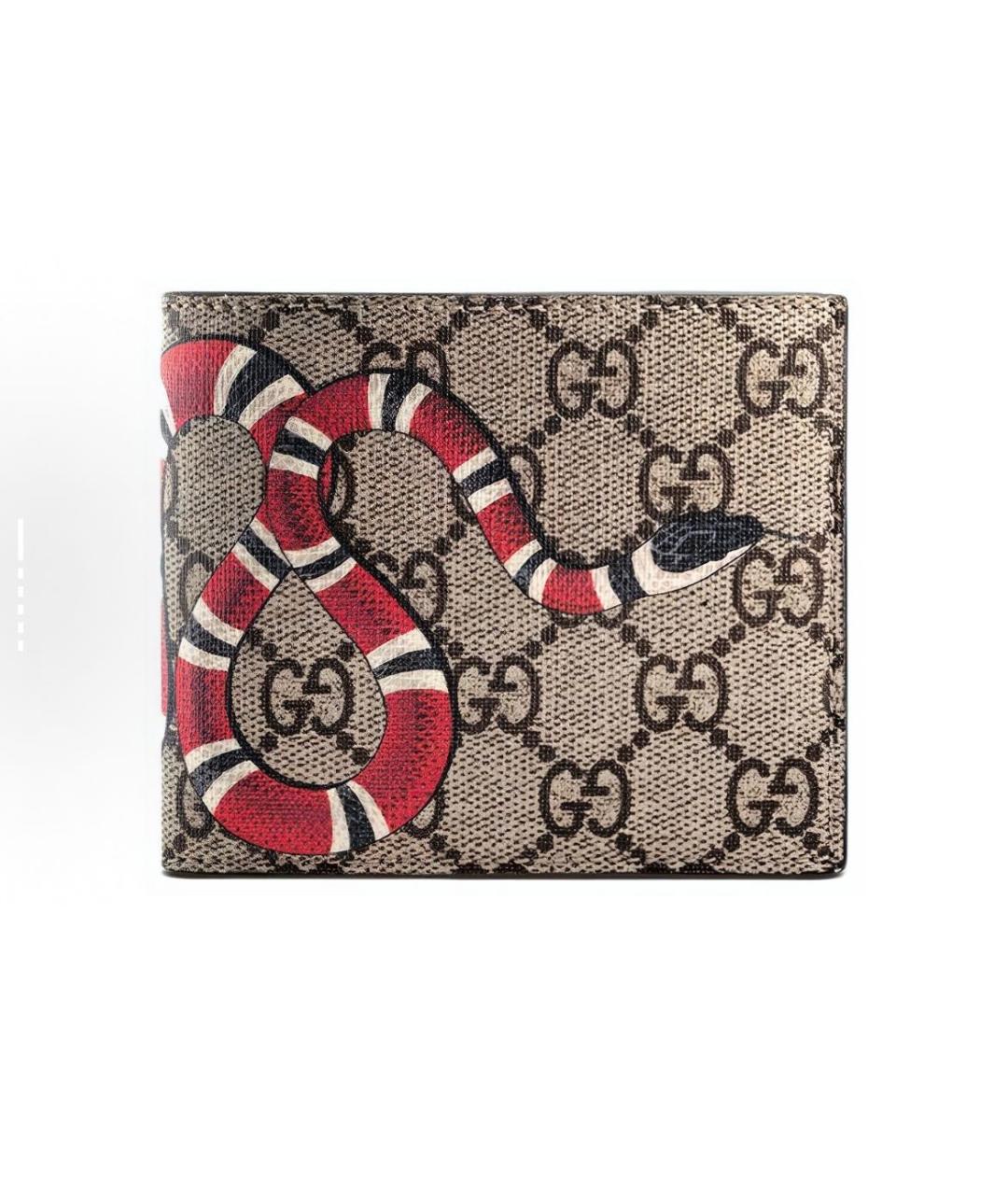 GUCCI Бежевый кожаный кошелек, фото 6