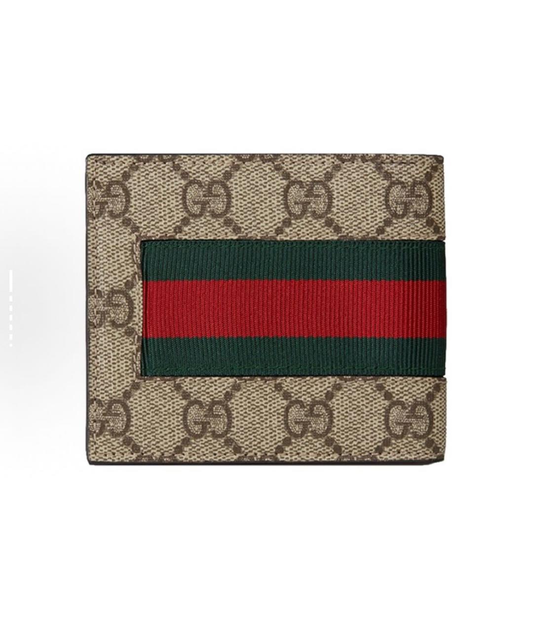 GUCCI Бежевый кожаный кошелек, фото 2