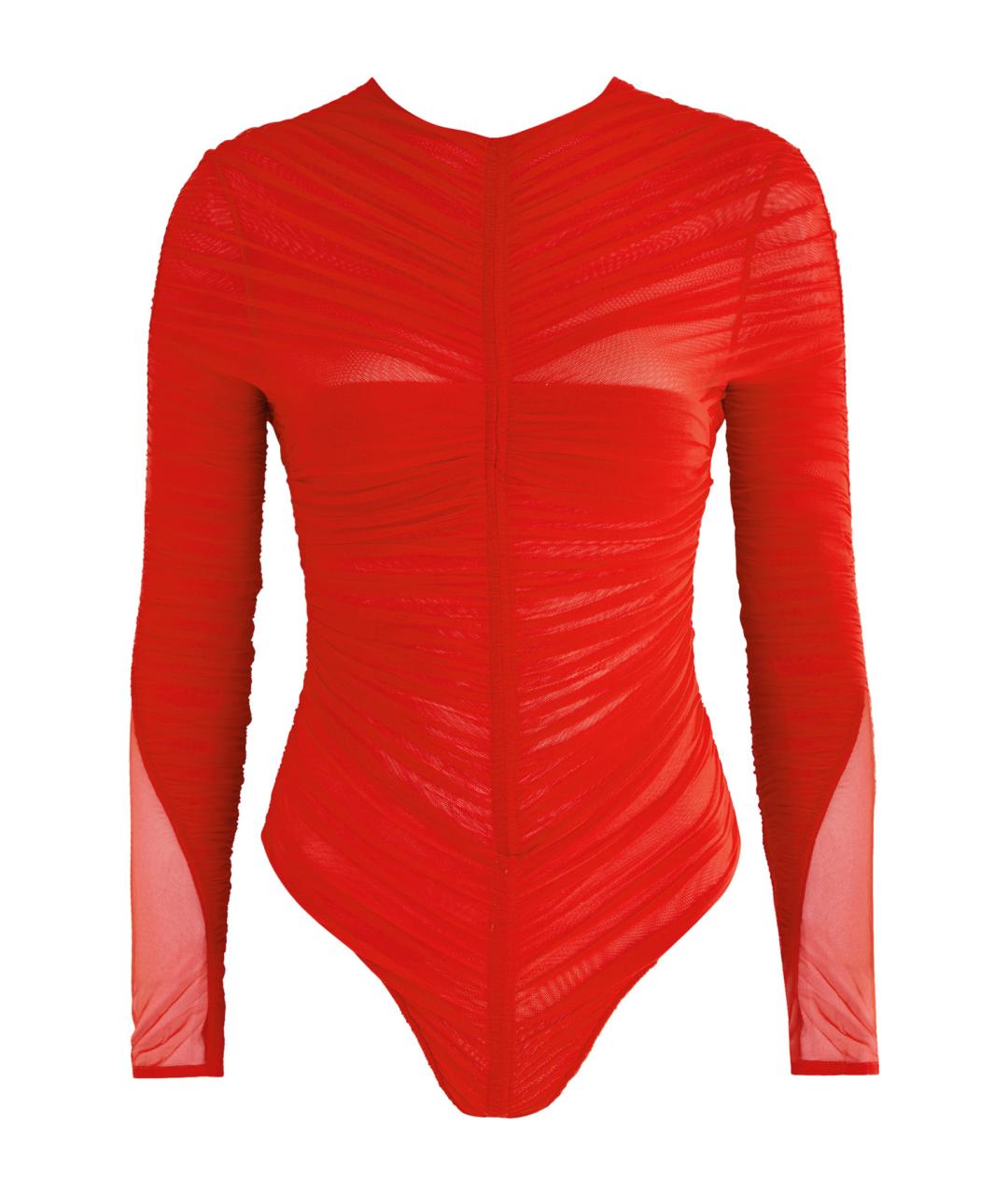 MUGLER Красное боди, фото 1