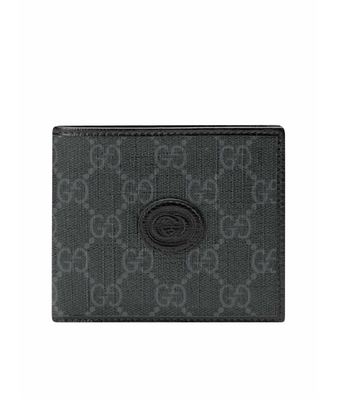 GUCCI Черный кожаный кошелек, фото 1