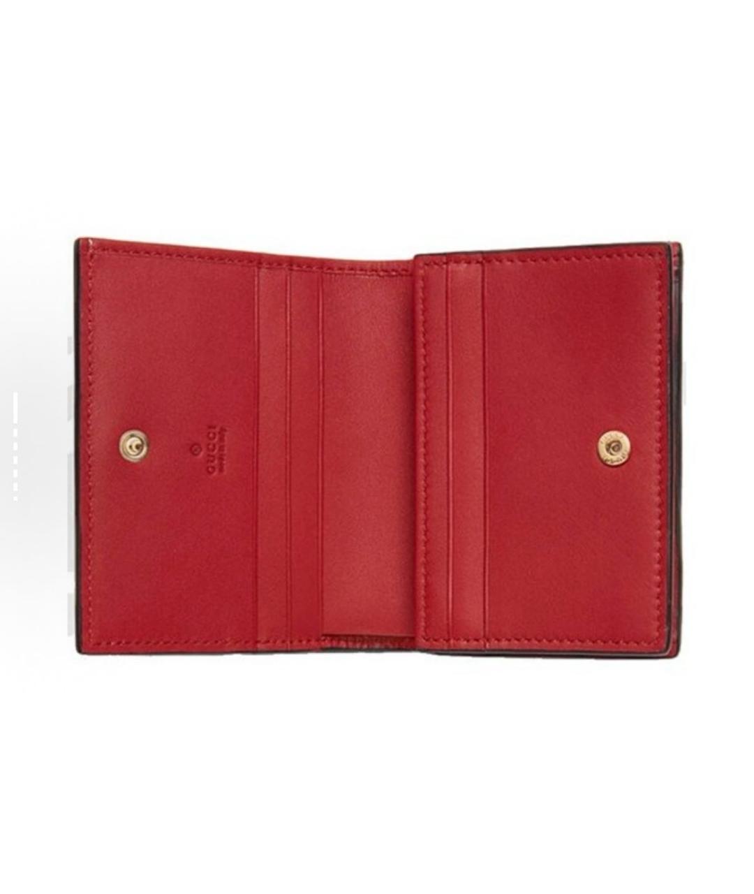GUCCI Розовый кожаный кошелек, фото 4