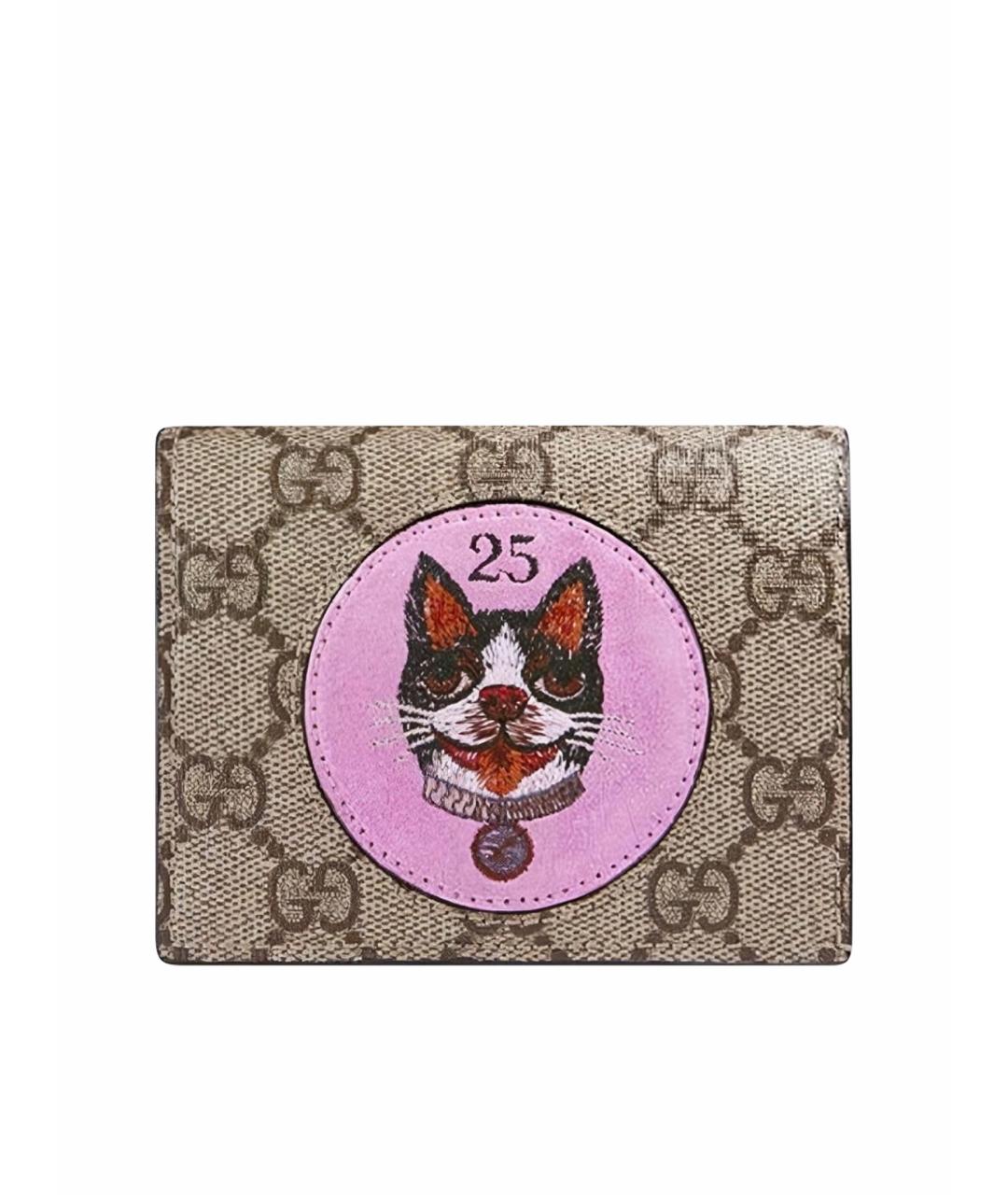 GUCCI Розовый кожаный кошелек, фото 1