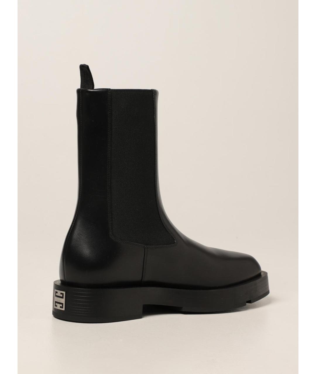 GIVENCHY Черные кожаные сапоги, фото 3