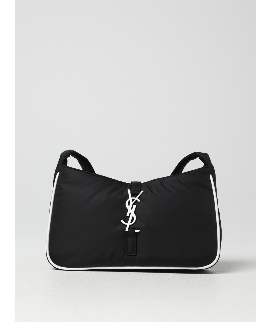 SAINT LAURENT Черная синтетическая сумка на плечо, фото 6