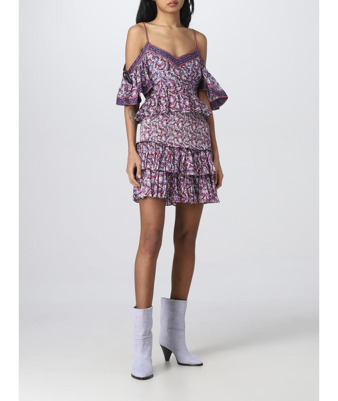 ISABEL MARANT Фиолетовая хлопковая майка, фото 3