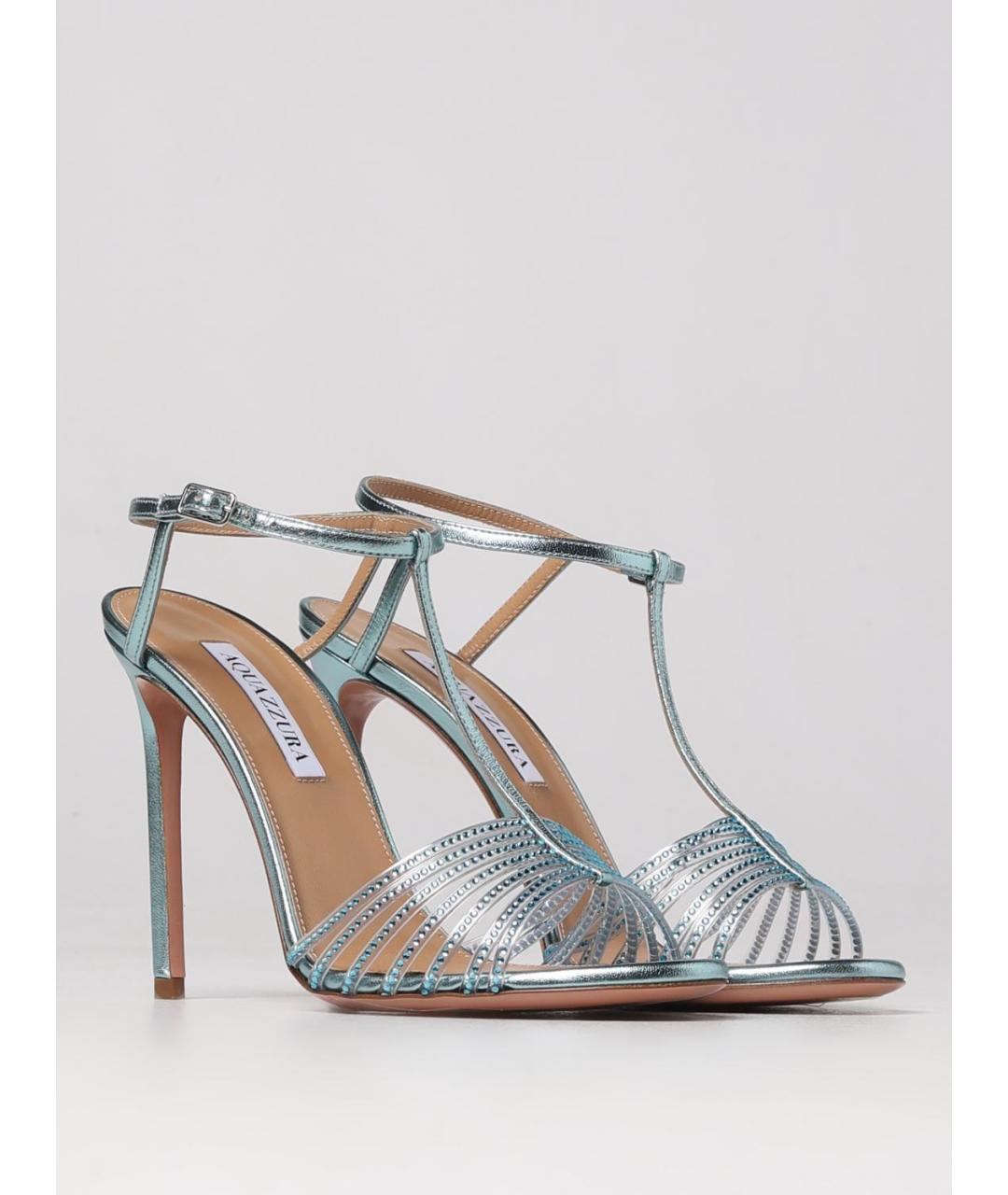 AQUAZZURA Голубые босоножки, фото 2