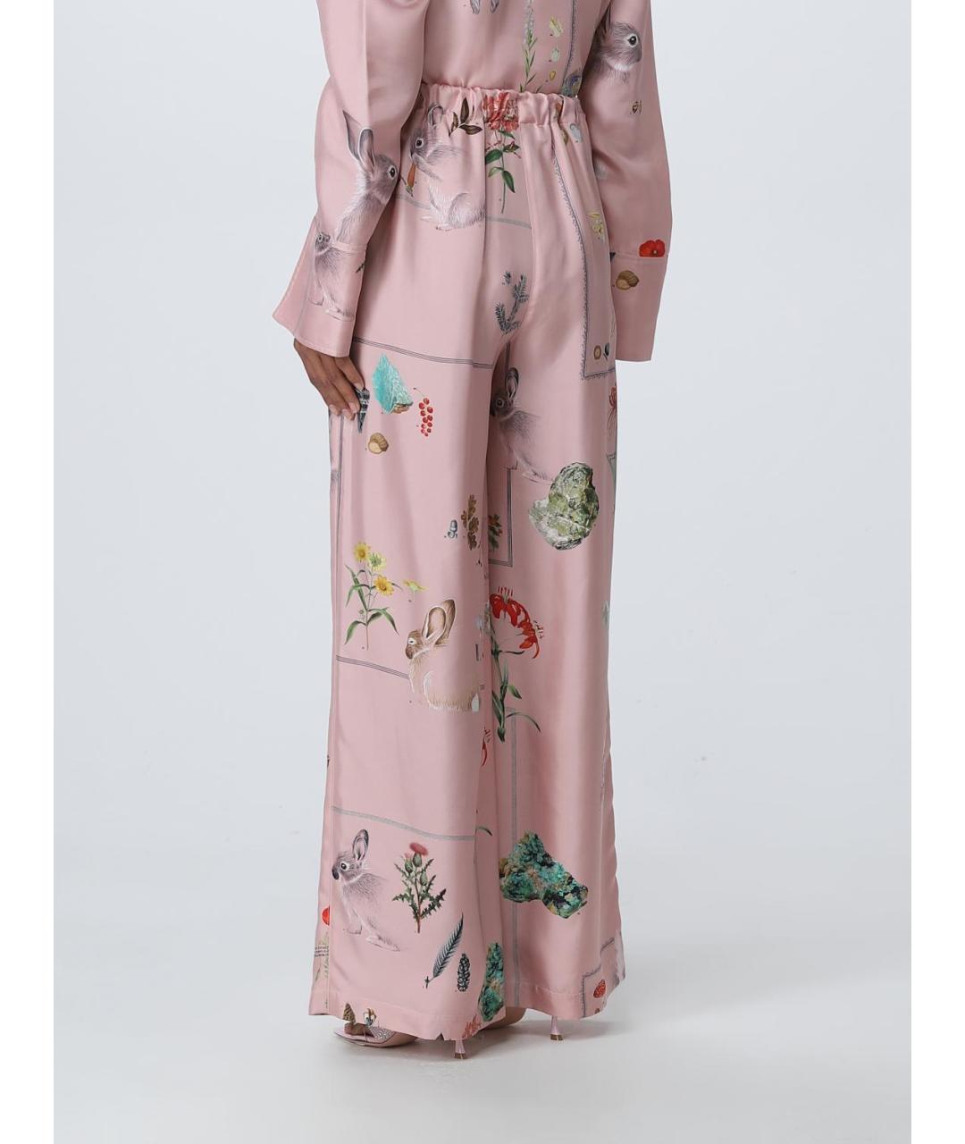 LANVIN Розовые прямые брюки, фото 4