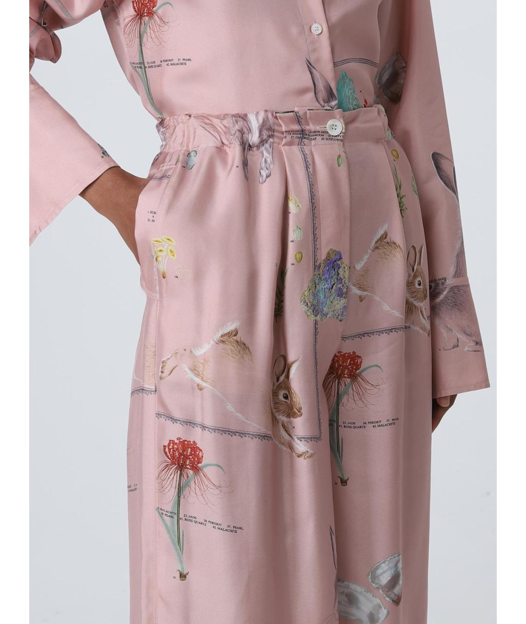 LANVIN Розовые прямые брюки, фото 6