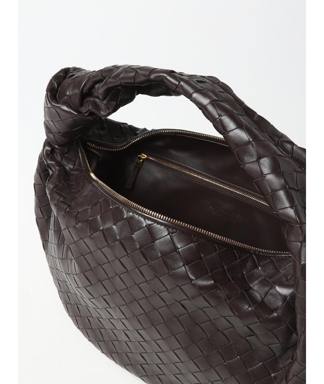 BOTTEGA VENETA Коричневая кожаная сумка через плечо, фото 5