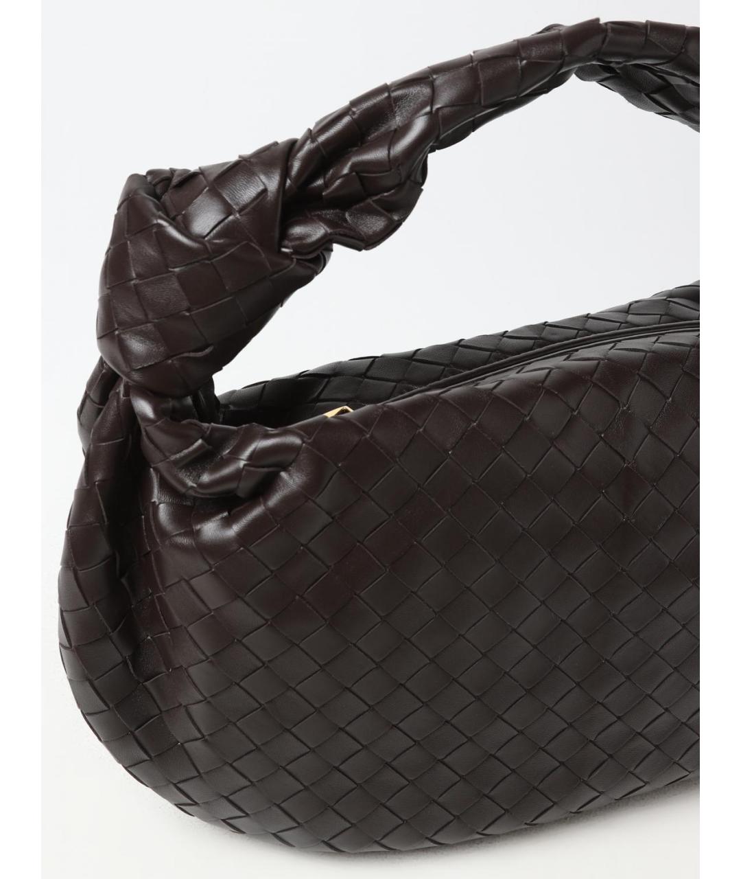 BOTTEGA VENETA Коричневая кожаная сумка через плечо, фото 4