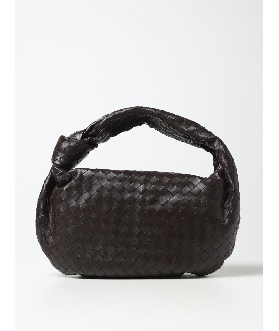 BOTTEGA VENETA Коричневая кожаная сумка через плечо, фото 6
