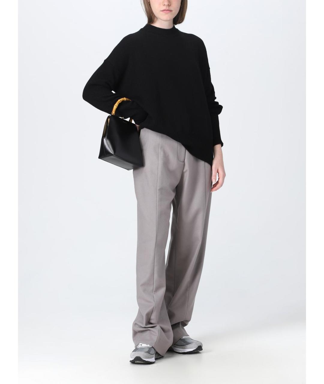 JIL SANDER Черная кожаная сумка с короткими ручками, фото 2