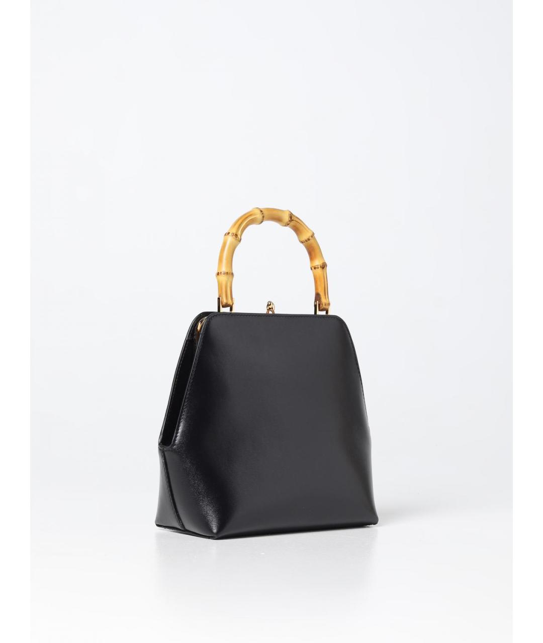 JIL SANDER Черная кожаная сумка с короткими ручками, фото 3